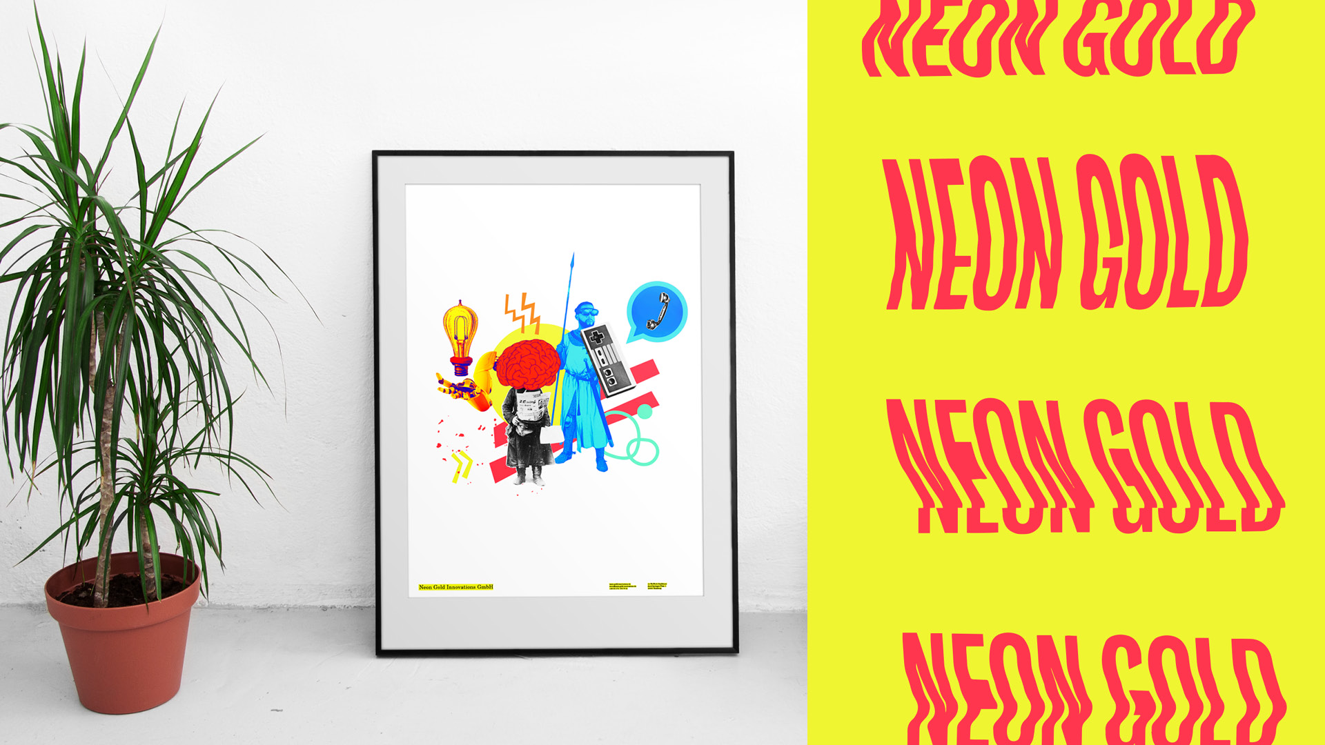 Neon Gold Innovations Logo und Collage