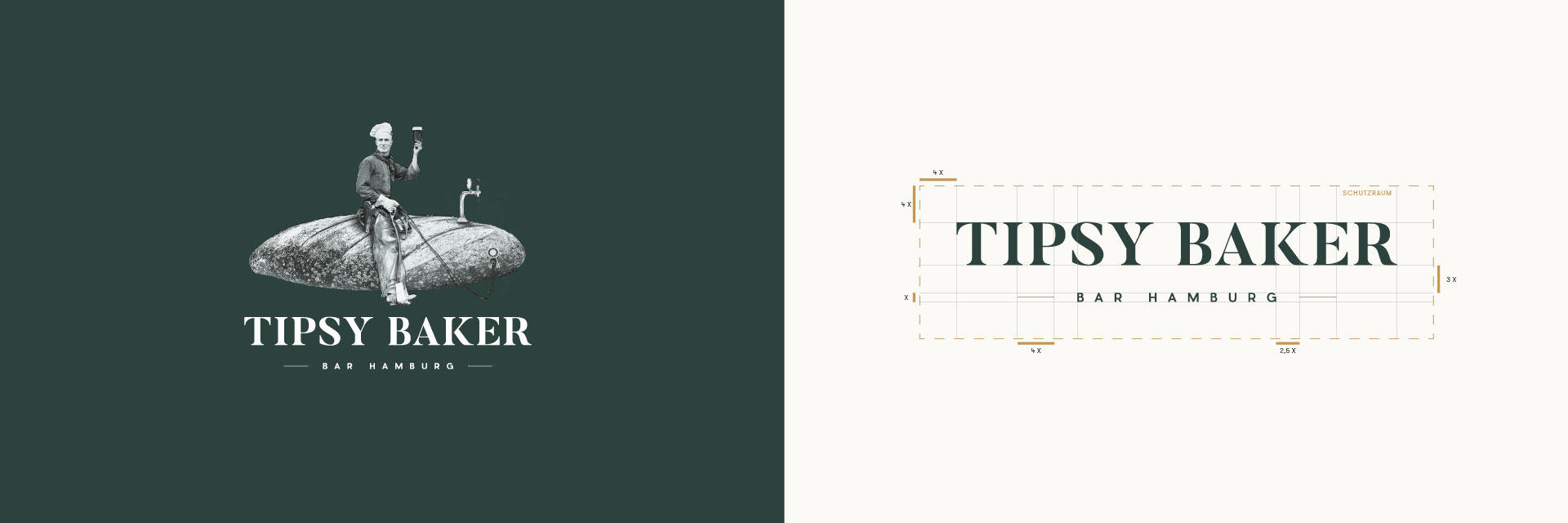 Tipsy baker Bar Hamburg Logo mit und ohne Visual