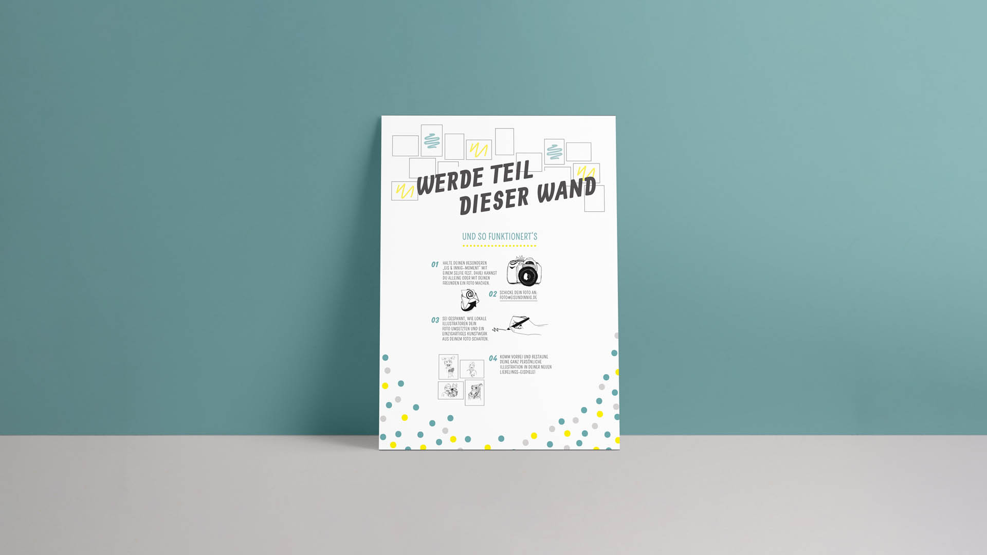 Eis & Innig Brand Design Illustrations-Tafel