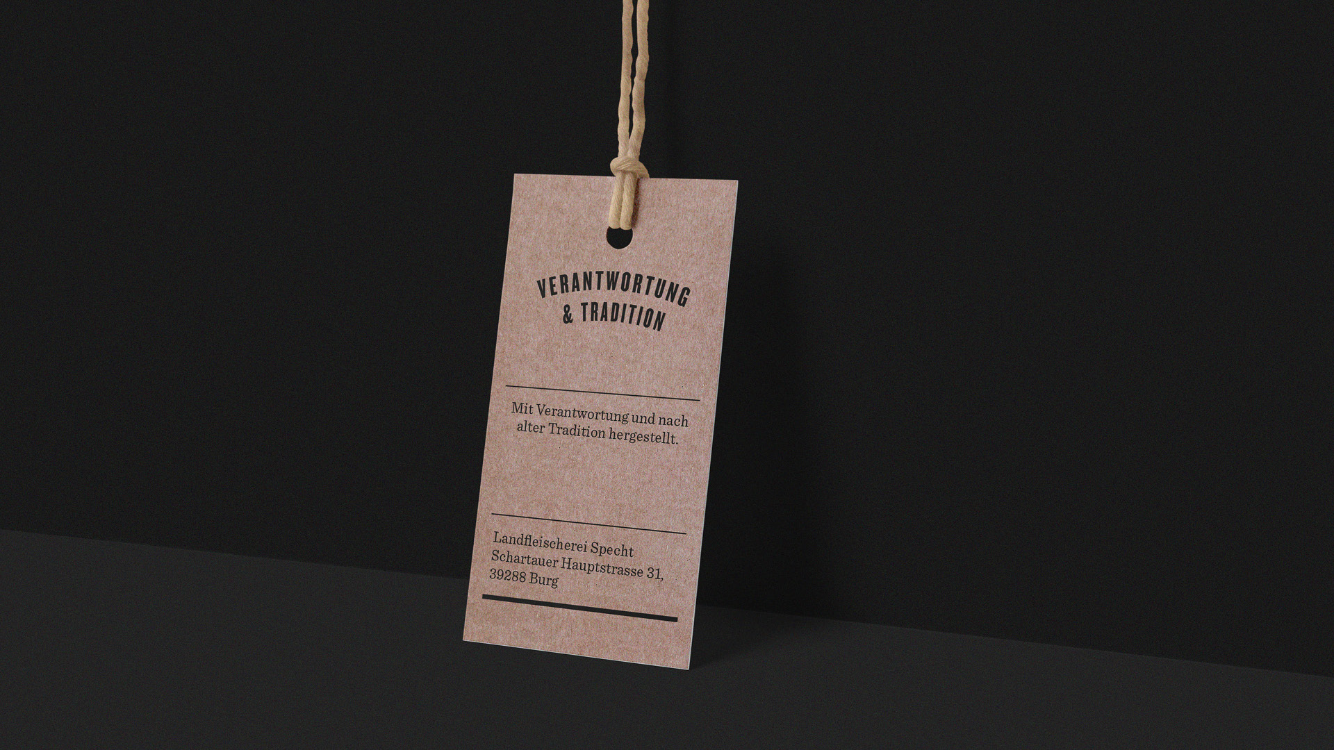 Etikett Design Landfleischerei Specht